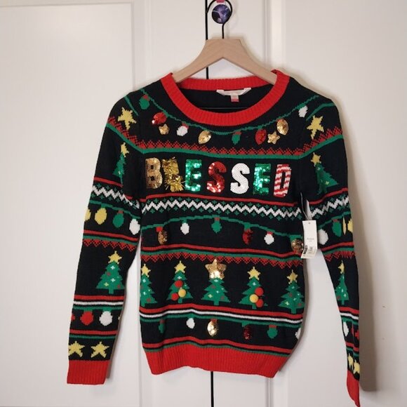 "Blessed" Ugly Christmas Sweater - Picture 2 of 5